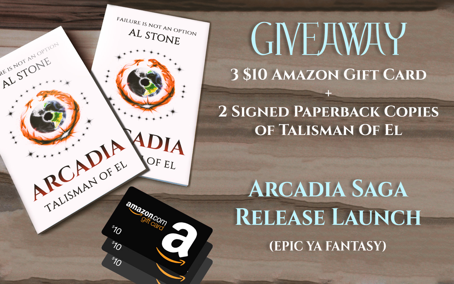 Paperback Release Launch & Giveaway – Arcadia Saga by Al Stone
